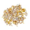 50 Stück Strass-Nieten, Nieten, Knöpfe zum Nähen, Basteln, 7 mm, Silber