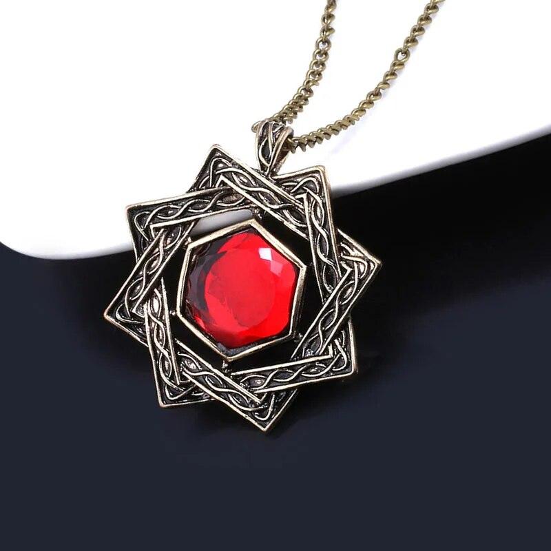 Game The Elder Scrolls 5 Skyrim Necklaces Amulet of Mara Dark Brotherhood Metal Necklace Cosplay Jewelry Gift