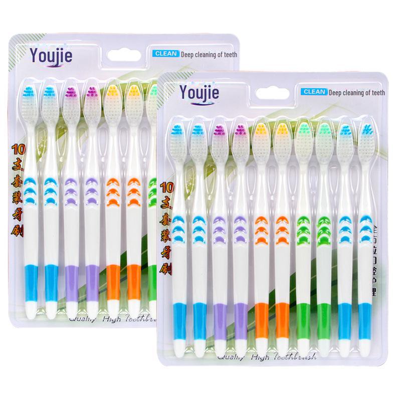 Little Moon 10 Pack Family Value Soft Bristle Toothbrushes - Adult Magic Tip