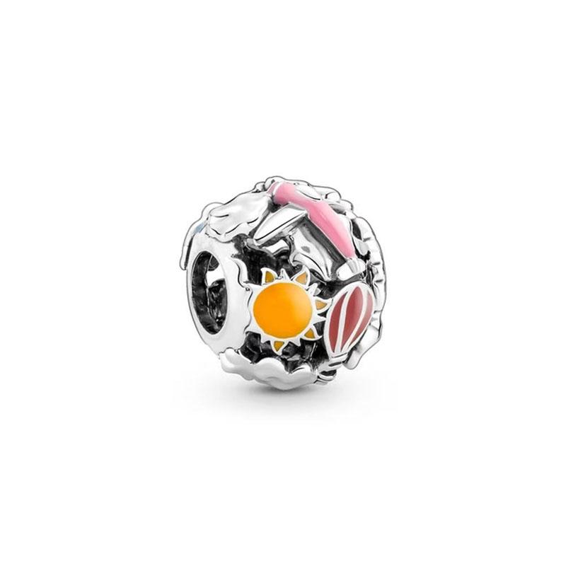 925 Silver Snake Leopard Beads Camera Flower Pendant Charm For European Bracelets DIY Jewelry Gifts