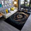 Mysterious Universe Rug, Moon and Stars Decor Suitable for Use As an Anti-slip Game Mat for Living Room and Bedroom Sofas