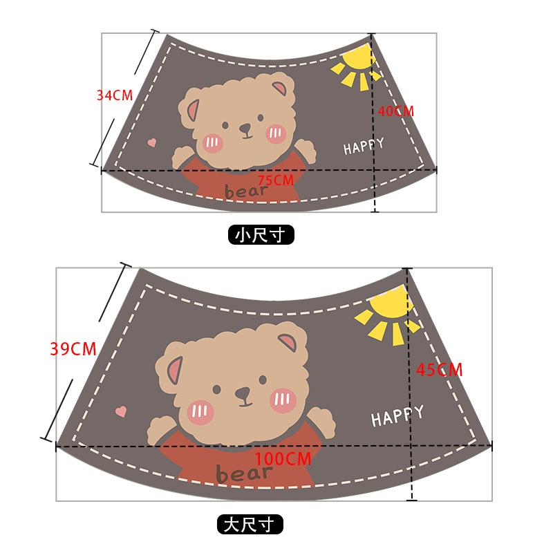Kreskówkowa Domowa Mata Podłogowa do Łazienki Ziemia Okrzemkowa Chłonna Miękka Mata Drzwi do Toalety Wachlarzowa Zakrzywiona Szybkoschnąca Antypoślizgowa Mata Pod Stopy