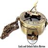 Sonnenuhr aus Messing, Kompass, Marineboot, Geschenk, Taschen-Sonnenuhr in Leder-Displaybox, nautische Marine-Geschenk, Sonnenuhr