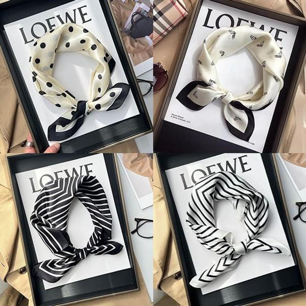 Women s 4-Piece Classic Modern Pattern Silk Scarf SCF005