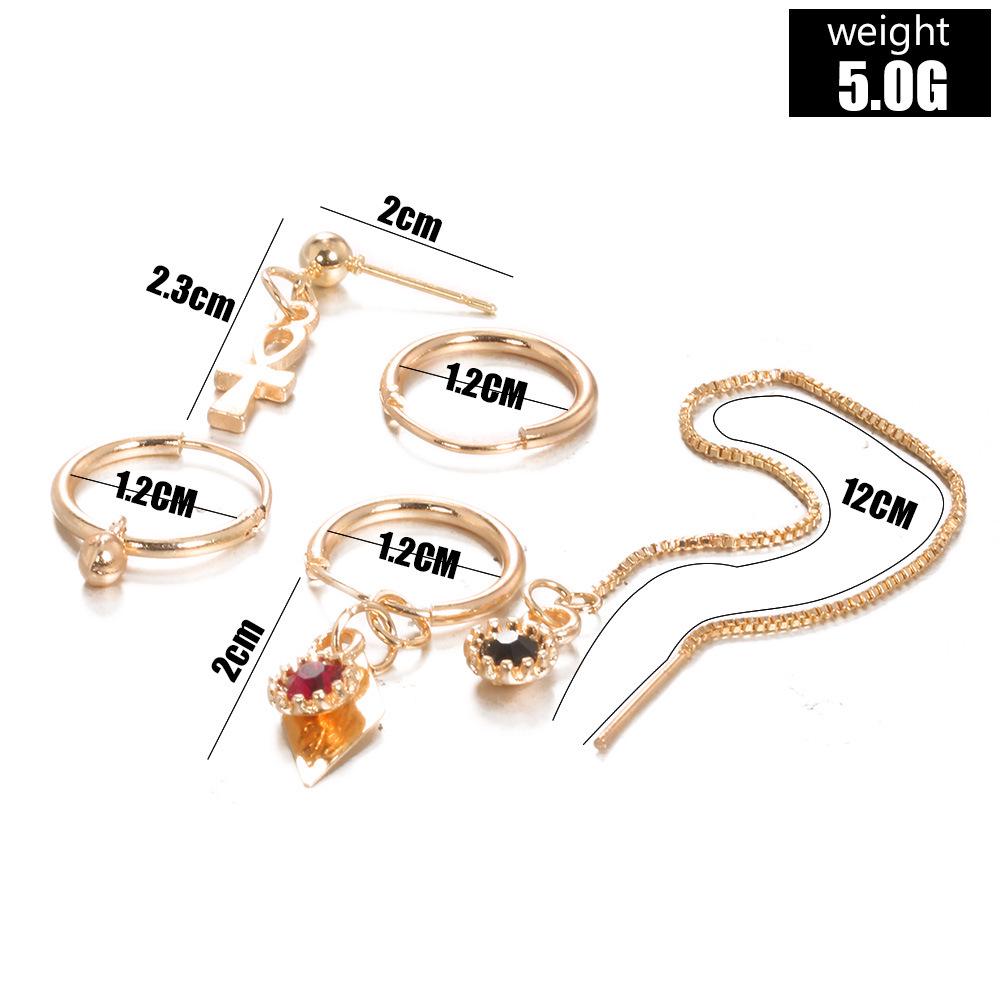 Special Earrings Earrings Autumn And Winter 5-Piece Set Earrings Fashion Earrings