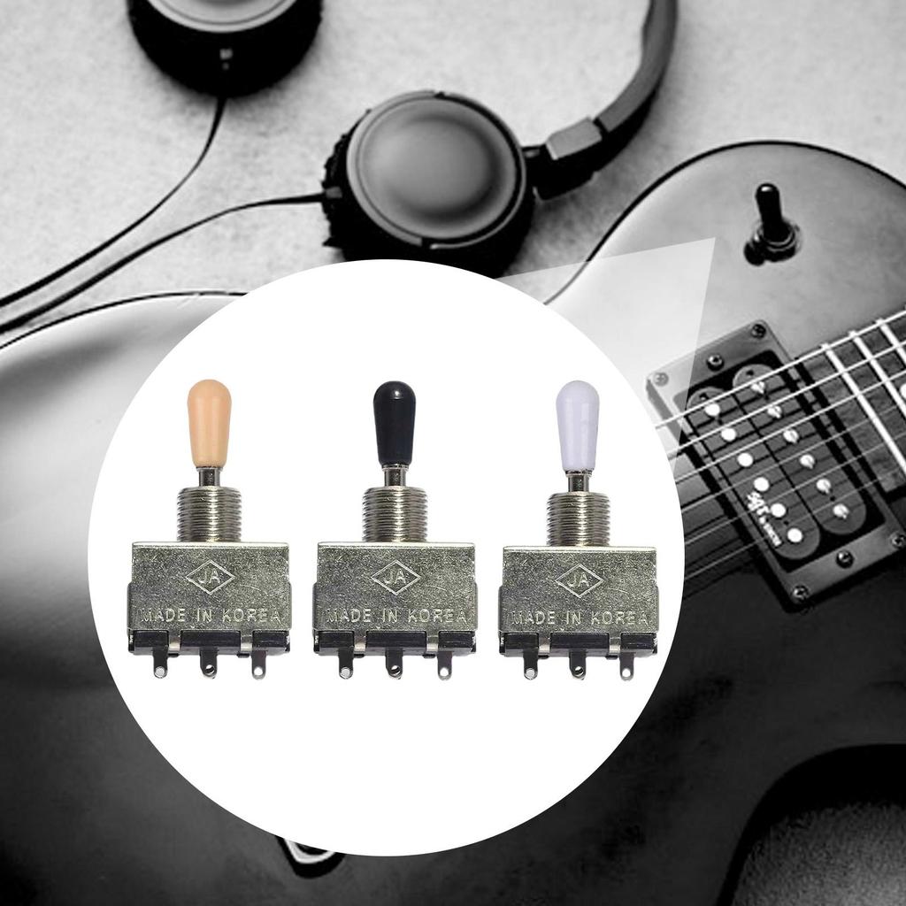 Reliable Metal Enclosed 3 Way Pickup Selector Switch Rocker Switch Electric Guitar Accessory for Beginner and Pro Players