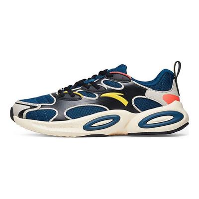 Comfortable Shock Absorbing Low Top Running Shoes Men Sneakers Blue Black 112025591-2