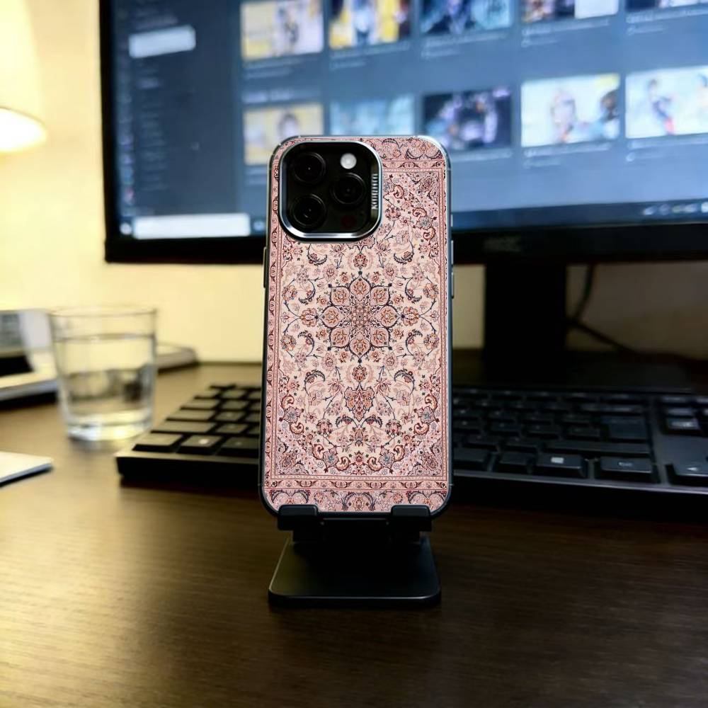

Персидский Ковер Цветочный Узор Арабский Чехол для Телефона Для iPhone 17,16,15,14,13,12,11 Plus,Pro Max,XS,Цветной Посеребренный Внутренний Чехол iPhone16Se4