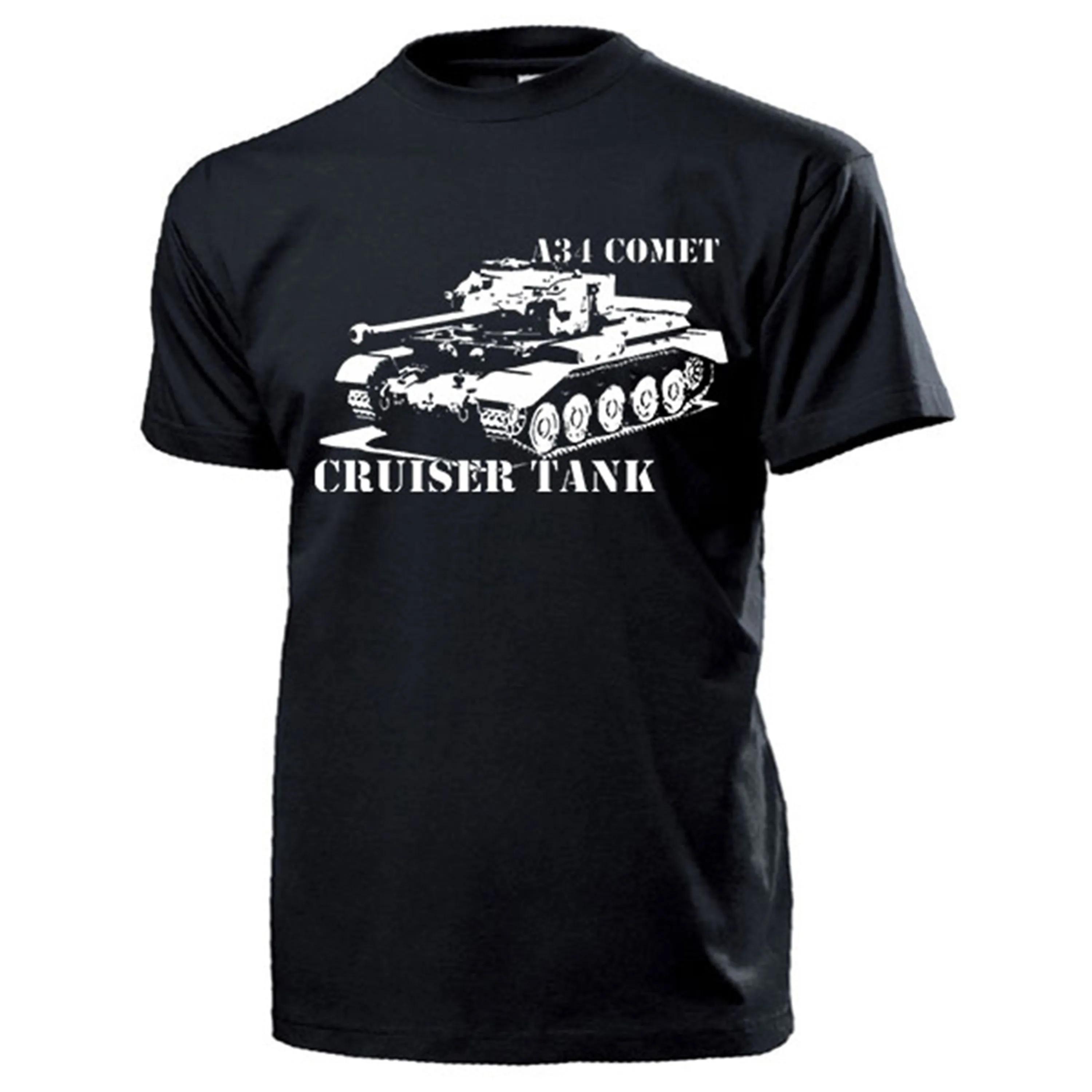 

WWII British Cruiser Comet A34 Tank T-Shirt 100% Cotton O-Neck Short Sleeve Summer Casual Mens T-shirt Streetwear - Men s Sum... 5XL різнокольоровий