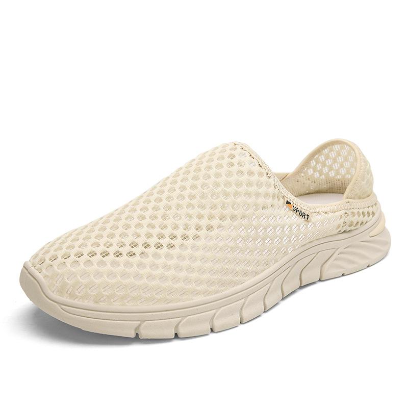 

Летние мужские повседневные кроссовки с мягкой подошвой, легкие дышащие кроссовки для бега, пустые, два вида ношения, полуперетаскивание, сетчатые кроссовки 44