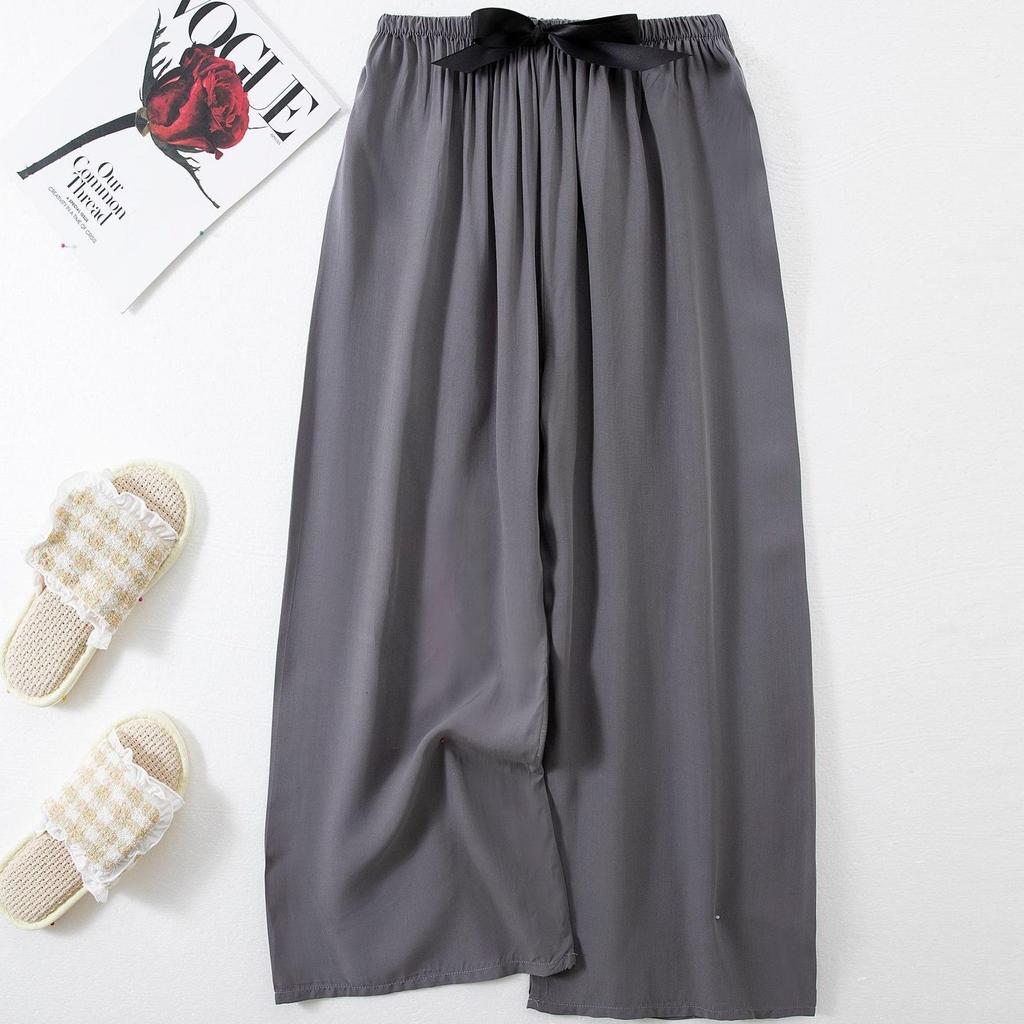 Women's Floral Cotton Silk Pajama Pants, Mosquito Repellent, Outdoor & Home Wear, Plus Size, Lightweight Summer Style.