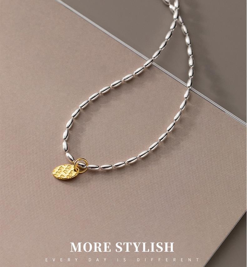 Korean Trendy Creative Rice Bead Clavicle Necklace for Women