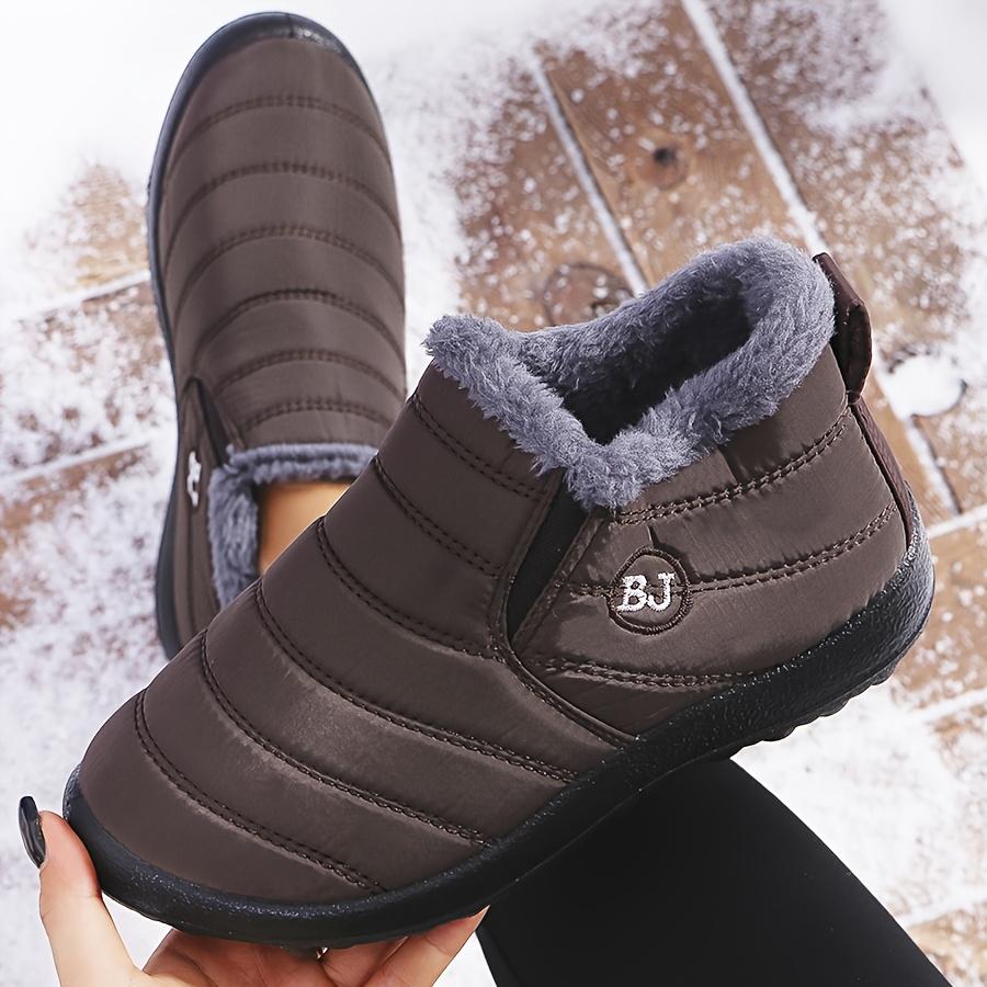 Ultra-Warm Winter Boots - Non-Slip Thick Sole,Boots with Arctic-Grade Insulation, Low Heel, Round Toe, Solid Color Minimalist Design