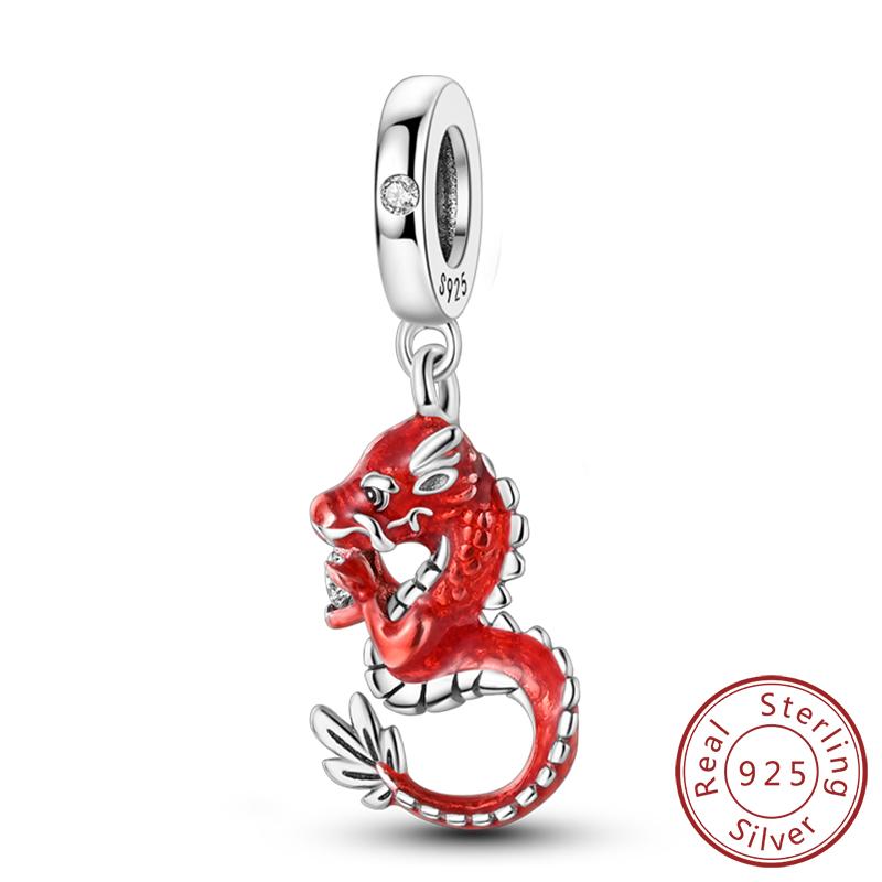 S Copper Charms Beads Pendant Elephant Cat Dog Animal Beads Fit Original Bracelet Charms Women Jewelry