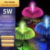 Outdoor Color-Changing LED Jellyfish Garden Lights with Solar Fiber Optics