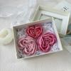 Heart Flowers Mold DIY Heart Shaped Roses Aromatherapy Candle Epoxy Resin Plaster Mould Handmade Soap Silicone Molds