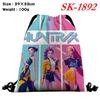 Demon Hunters Drawstring Bag Lightweight Backpack Cartoon Print Travel Fitness Clothes Storage