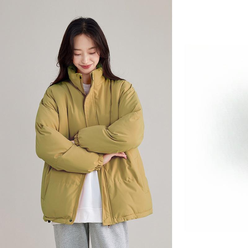 

Унисекс Удобная Повседневная Зимняя Куртка с Воротником-стойкой, Молнией на Переднем Плече, Короткая/Длинная, с Длинным Рукавом 3XL