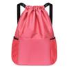 Water-Resistant Foldable Large Capacity Drawstring Sports Backpack with Logo Print for Fitness and Basketball