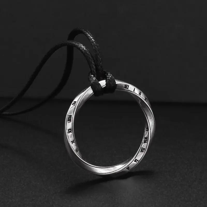 

New Twisted Mobius Silver Color Pendant Men and Women Couple Hip Hop Student Pendant Anniversary Jewelry Gift