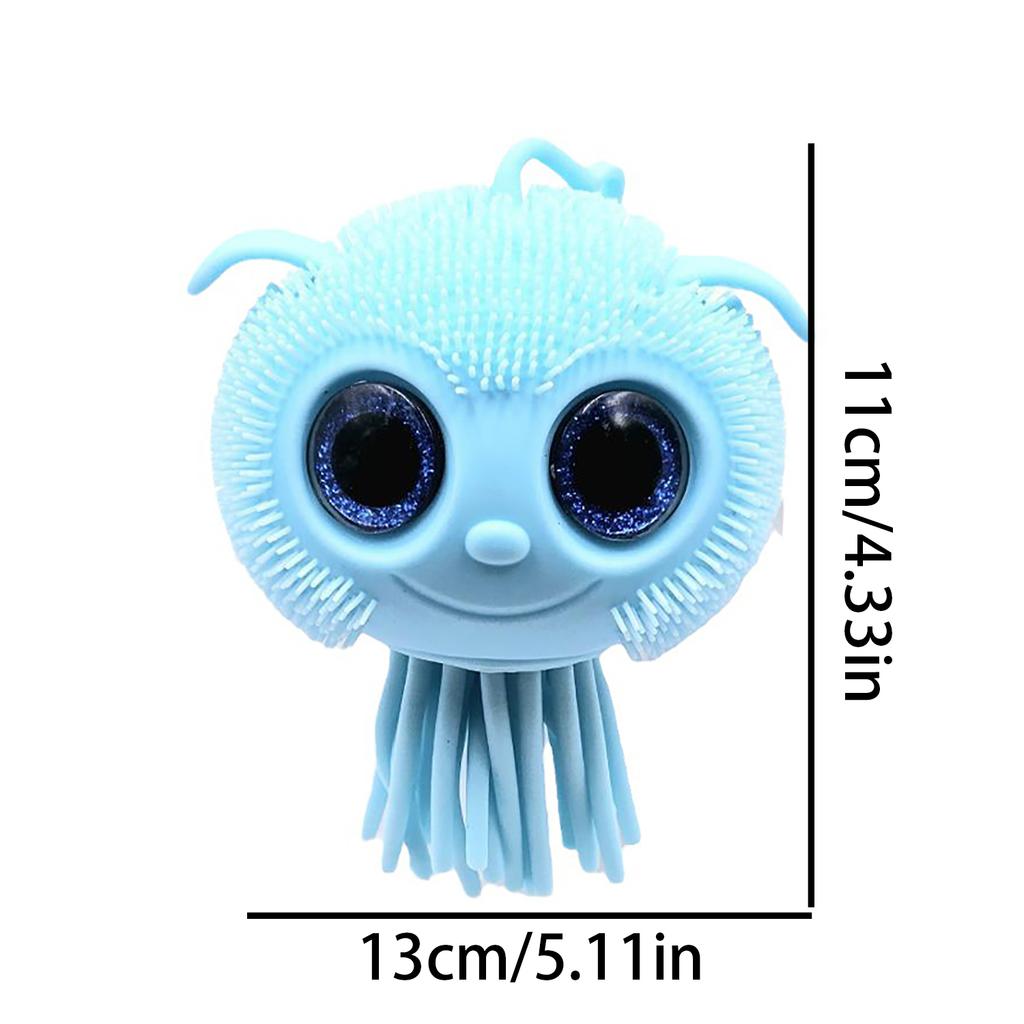 Tpr Pinching And Relaxing Toy Big Eyes Jellyfish Flash Band Electronic Toy Ventilatory Artifact