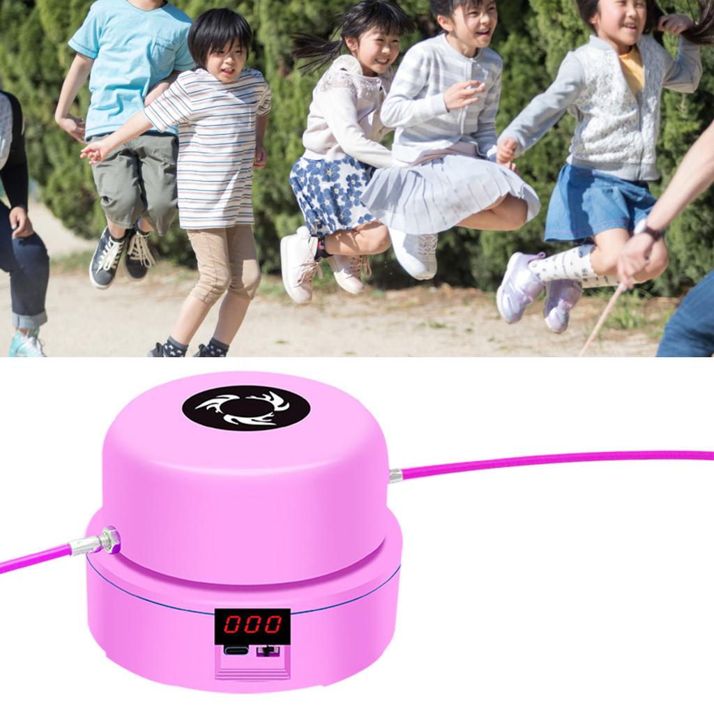 Jump Rope Machine Adjustable 1‑10 Speed Level Wireless Remote Control Motorized Skipping Rope Fitness Workout Equipment