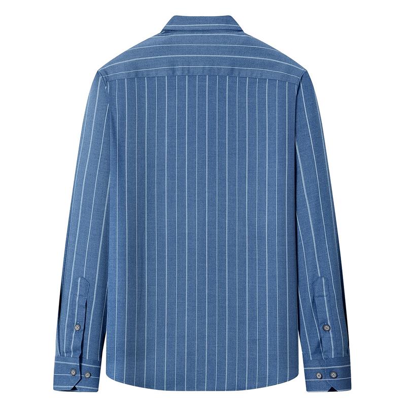 Business casual shirt men's long sleeved shirt with fashionable stripes