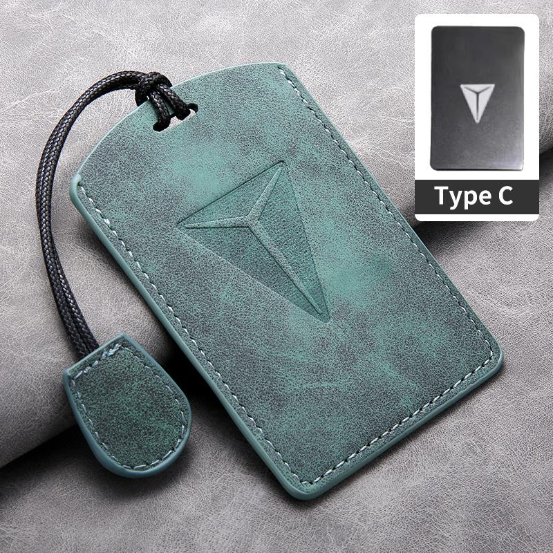 For Changan Deepal S7 SL03 NFC Card Sheepskin Car Key Case Remote Cover Shell Keychain Ring Holder Fob Bag Interior Accessories