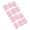 12 piezas Rulos de Pelo de Vellón Coral Sin Calor Rulos para el Cabello Herramientas de Peinado para Rizar el Cabello DIY Rosa