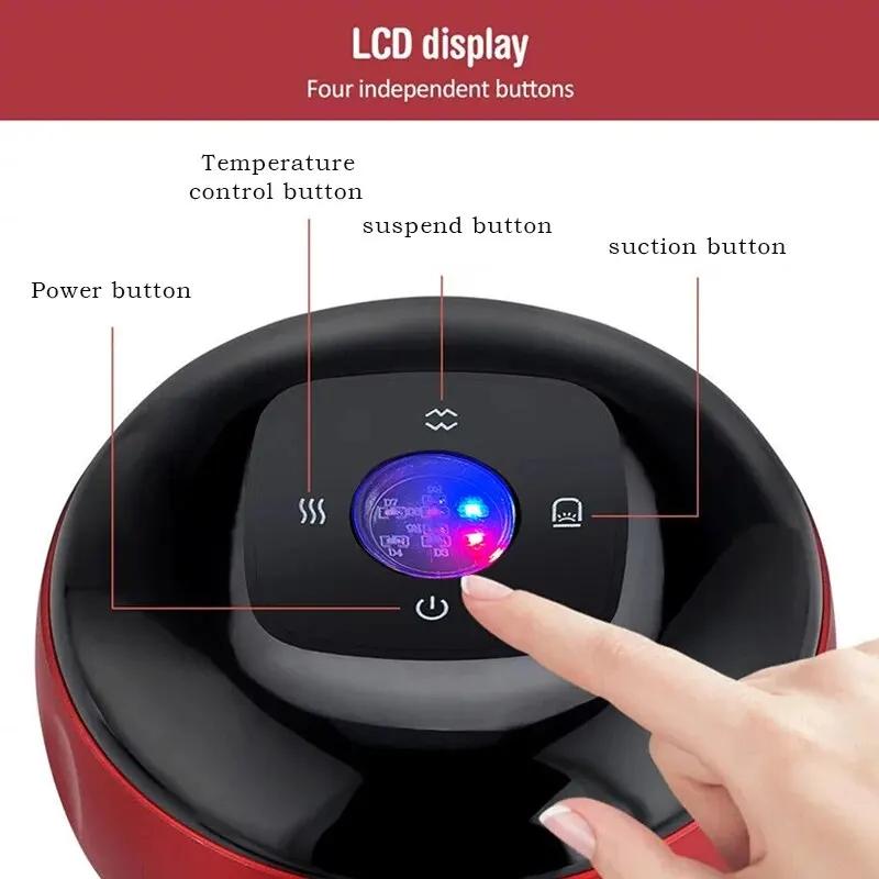 Heating Intelligent Vacuum Cupping Massager - Gua Sha Cupping Massager for Back Neck Arm Body