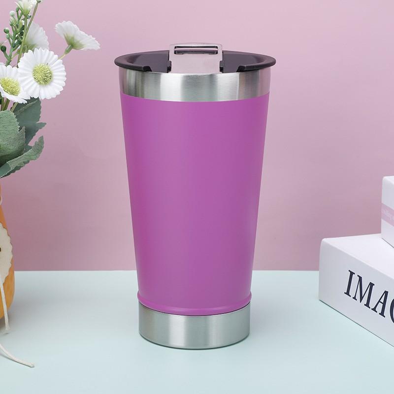 473ml Cold Beer Cups with Bottle Opener Lid Stainless Steel Thermos Water Coffee Mugs for Tea Thermal Tumblers Drinkware