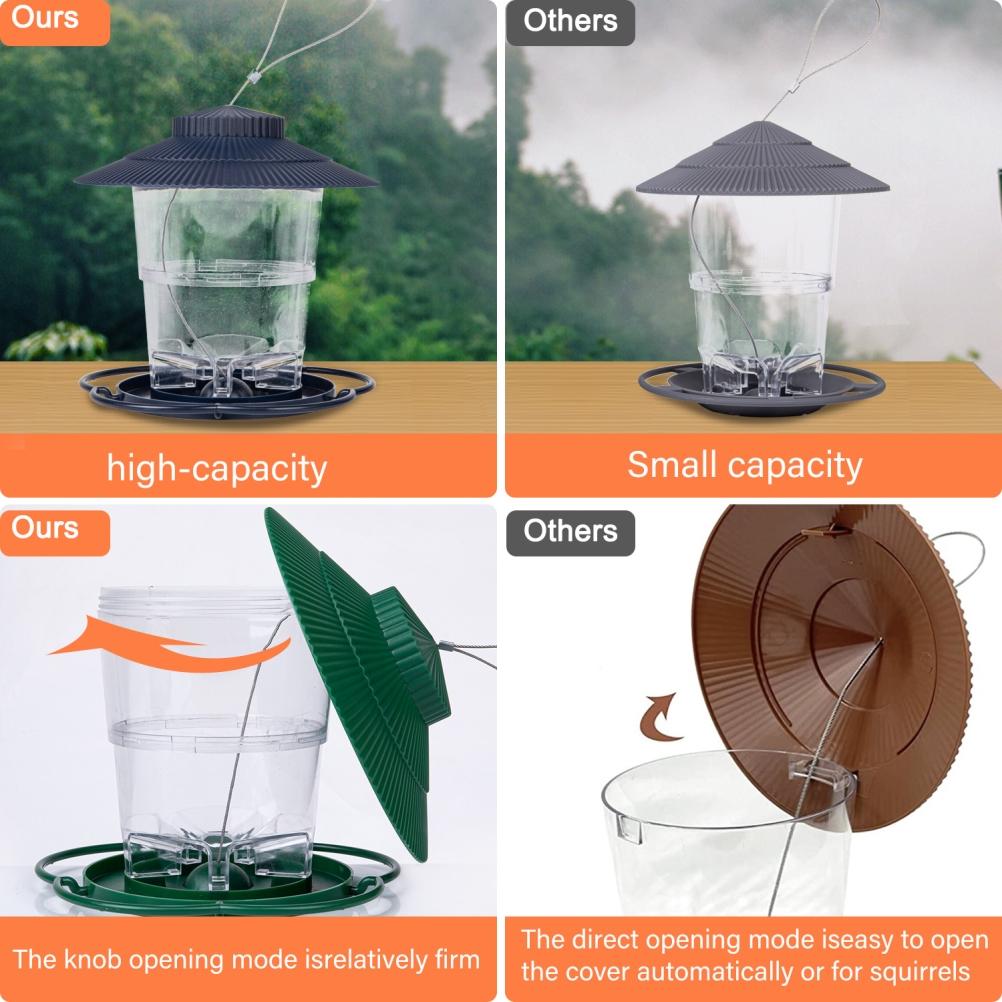 Foldable Bird Feeders for Outside Portable Proof Birds Feeder Hanging Bird Feeder for Garden