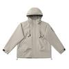 Men Jacket Hooded Long Sleeve Windproof Waterproof Windbreaker with Multi-Pocket Design Casual Sports Style Outerwear