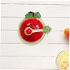 Ceramic Fruit Shaped Bowl with Spoon Watermelon Dishes Kitchen Decoration Serving Bowl for Soup Cereal Ice Cream Salad Dessert