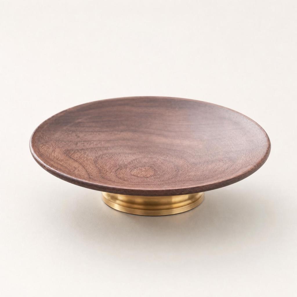 Black Walnut Wood Snack Plate Minimalist Wooden Fruit Tray Strong