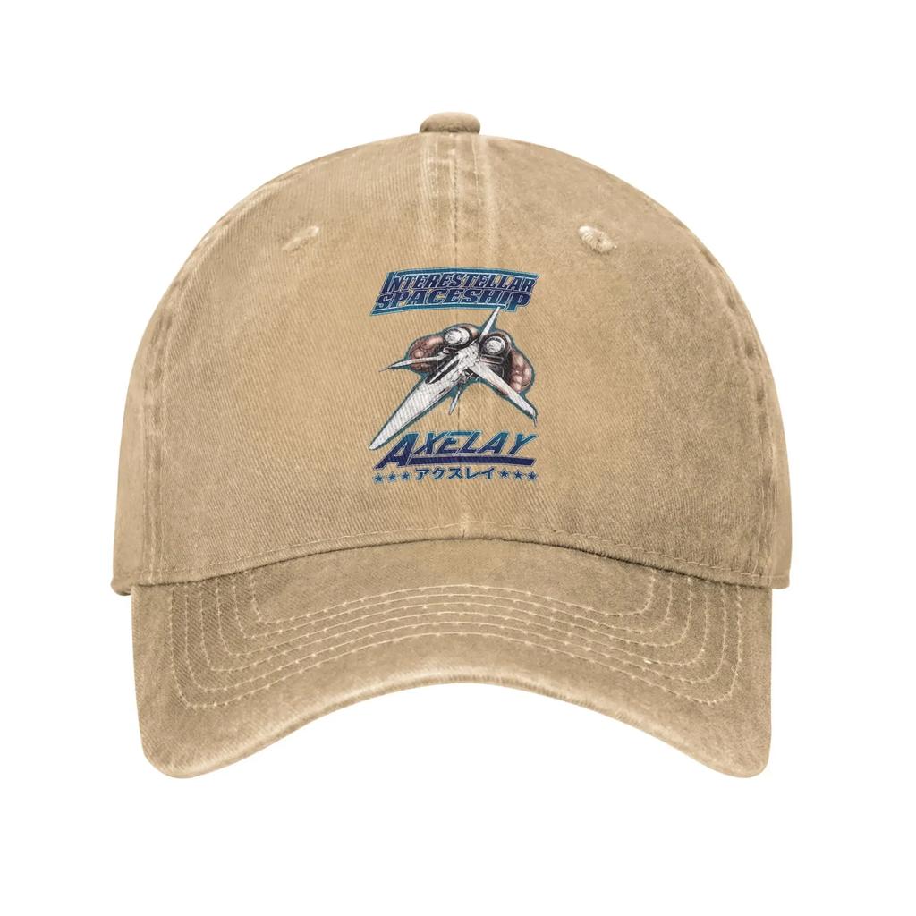 Washed Baseball Cap Interstellar Spaceship Axelay Summer Hip Hop Hats For Couple Women Casual Outdoor Sport Sun Baseball Caps