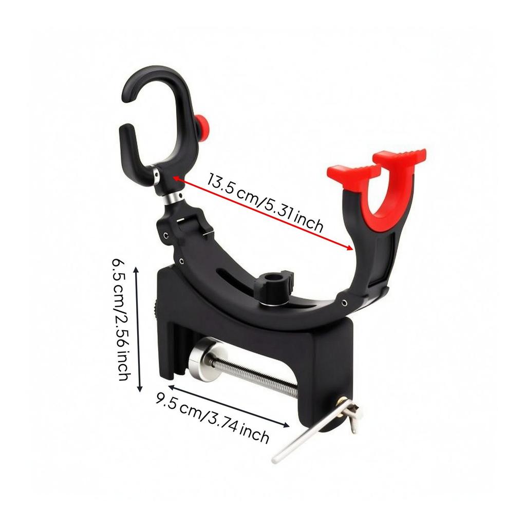 Boat Rod Holder with Clamp Degree Adjustable Positioning Hands Free for Anglers