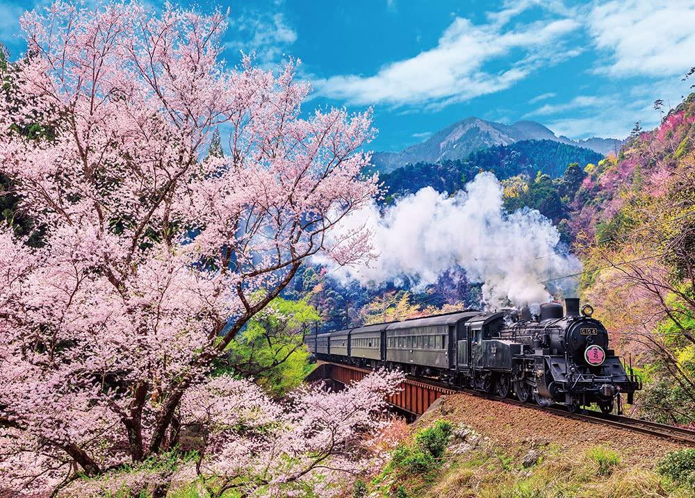 

Beverly in Beverly Jigsaw Oigawa Railway and Cherry Blossoms x 53 (BEVERLY) [Made Japan] 600-006 600-Piece Puzzle (38 cm)