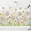 Dandelion Wall Stickers Living Room Bedroom Restore Garden Art Plant Flowers Skirting Self-adhesive Wallpaper Decoration