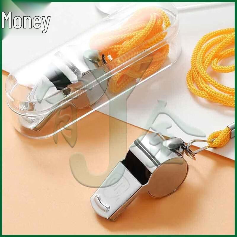 Stainless Steel Sports & Survival Whistles (10-Pack)