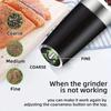 Gravity Electric Salt and Pepper Mill Tilt To Grind Automatically Battery Powered Coarseness Adjustable Upgraded Large Capac