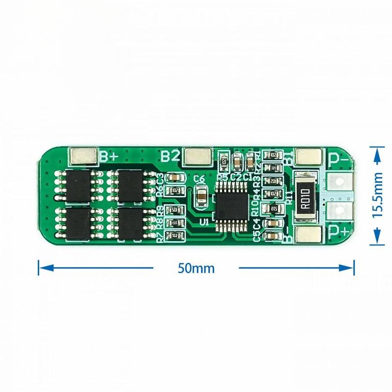 3S 12V 18650 Lithium Battery Protection Board 11.1V 12.6V 10A Overcurrent Overcharge Over-Discharge