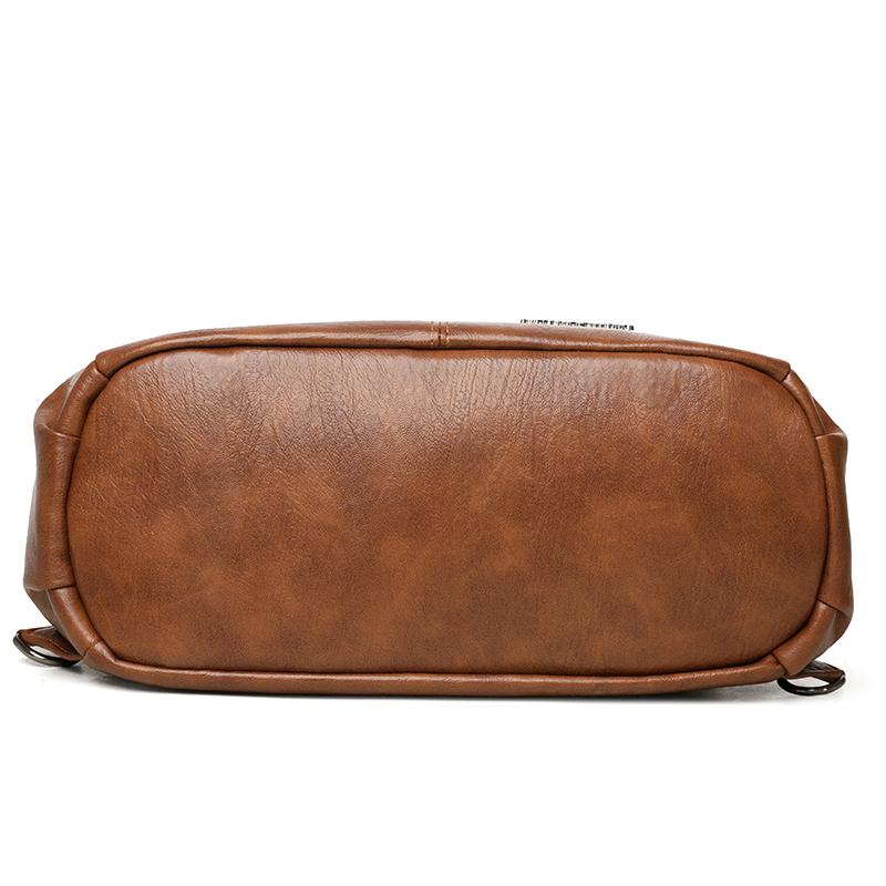 Multifunctional Backpack Women's Bag PU Shoulder Bag Solid Color Handbag