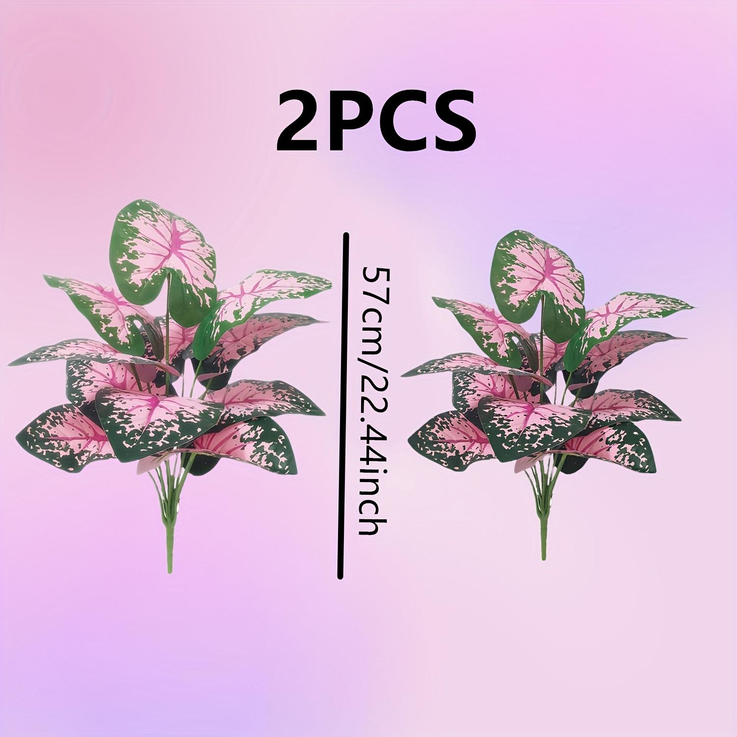 

2 шт. искусственных уличных растений с реалистичным оттенком, с красочными листьями монстеры, декор для дома и улицы 2pcs