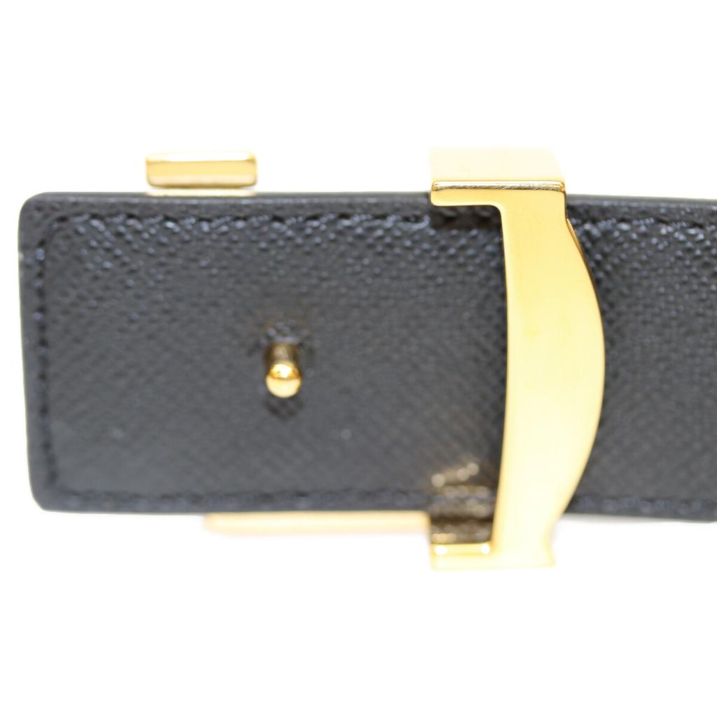 Louis Vuitton 21 Year M9453 GHardware Santur LV Initial 30MM Wendegürtel Gürtel Braun / Gold Gebraucht