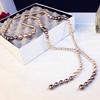 Double Layers Simulated Pearl Jewelry Long Necklace Women Classic Beads Chain Necklaces & Pendants Fine Gift