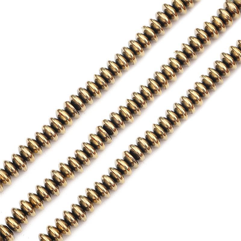 

Круглые бусины ручной работы из черной желчи с нанопокрытием: Гальванизированные аксессуары для самодельных украшений 4mm, 200 pieces золотой