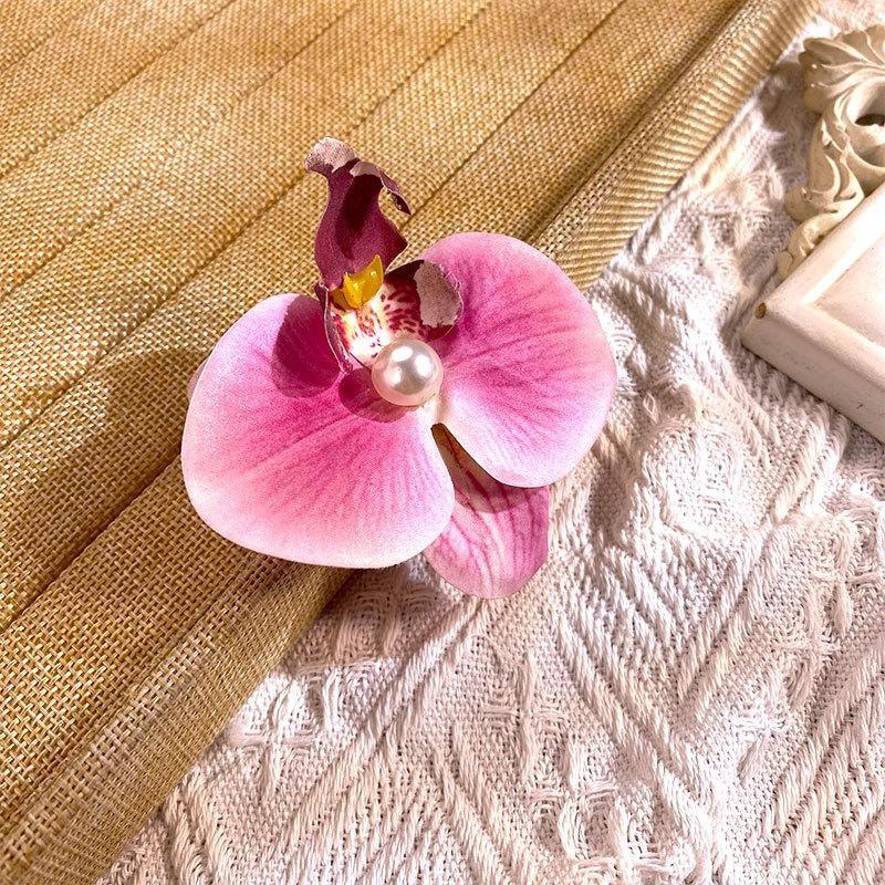 Fermagli per capelli a forma di fiore di giglio per donne ragazze Barretta Clip a pinza di granchio Fermagli per capelli per coda di cavallo Copricapo da bagno spiaggia Accessori per capelli