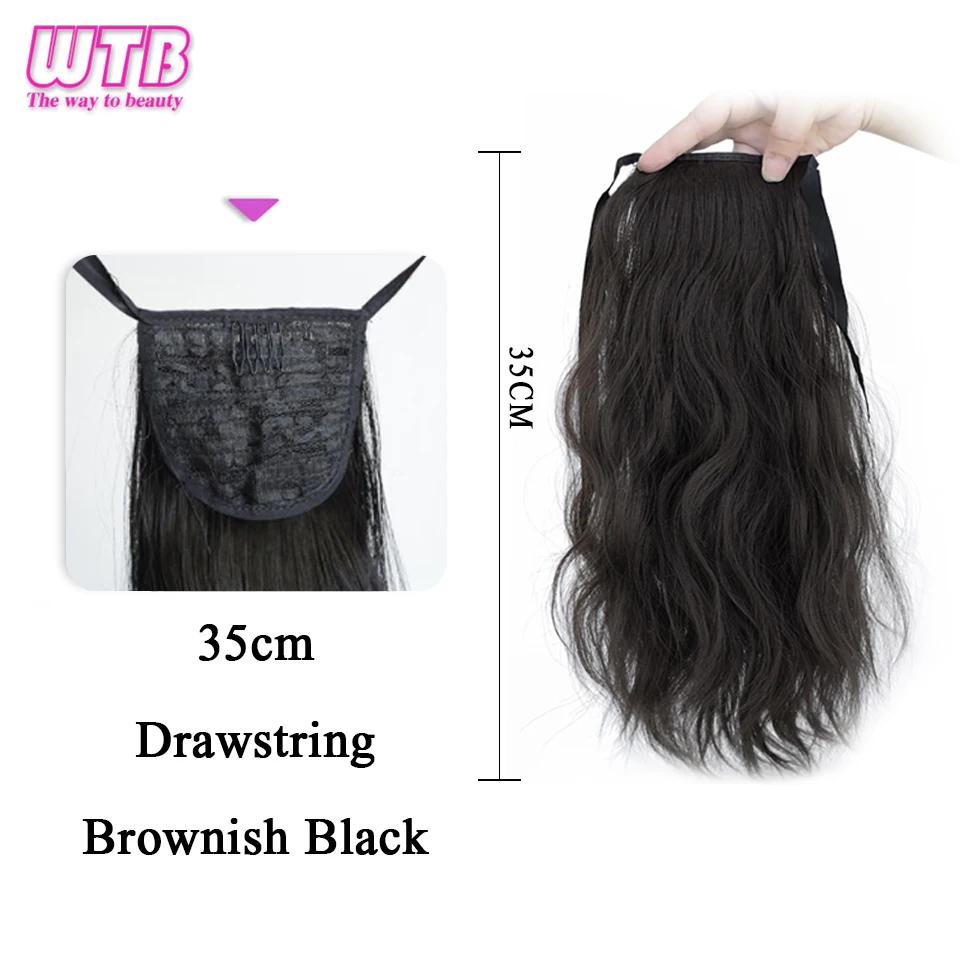 WYB syntetisk hestehaleparykk Høy hestehale for kvinner Liten fangende klips Kort krøllete syntetisk hår Lunt naturlig falskt hår