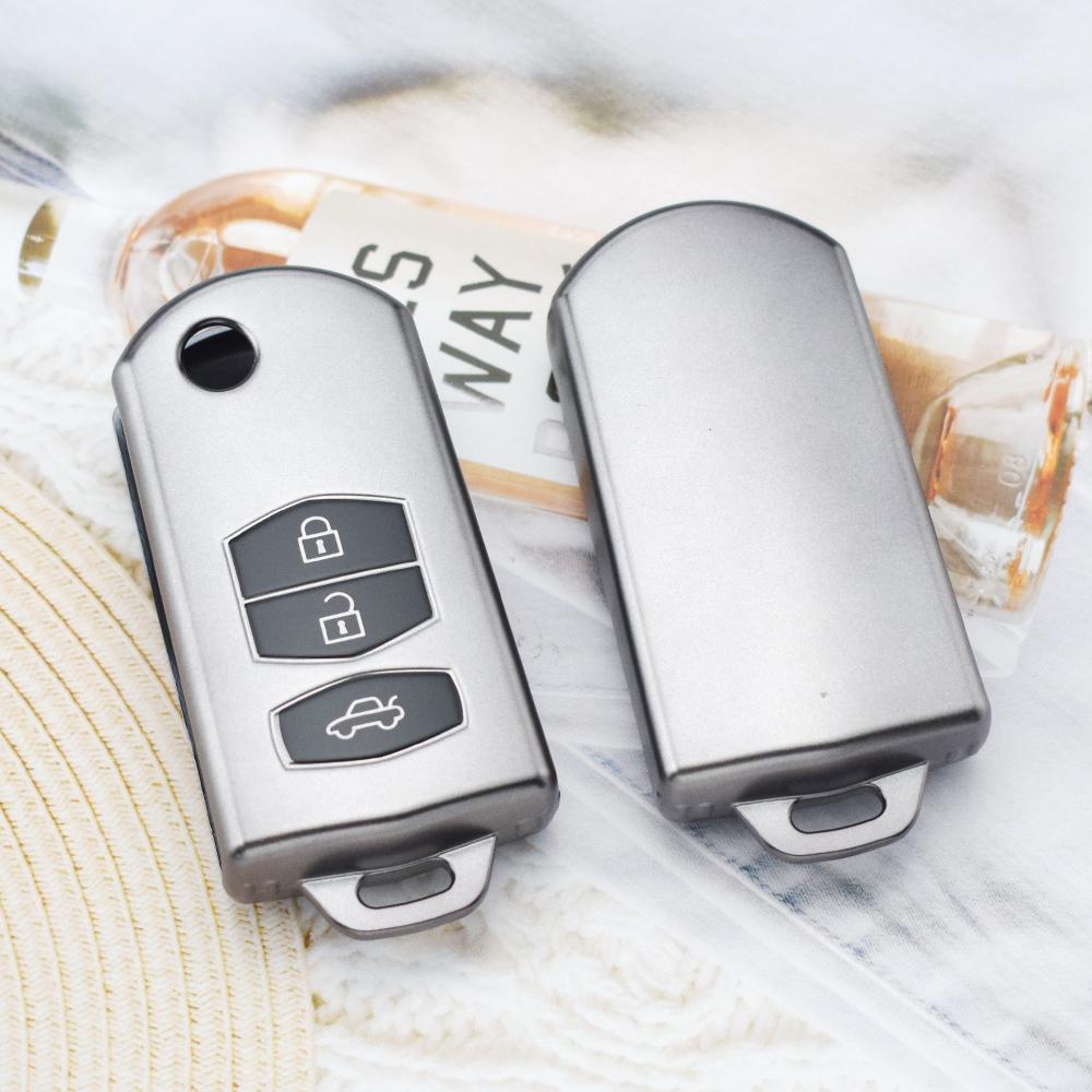3 Buttons TPU Key Holder For Mazda 2 3 5 6 CX7 CX9 RX8 MX5 MPV Demio Car Key Cover Case Remote Shell Fob Bag Protector